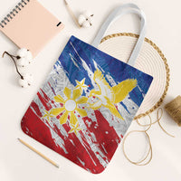 Filipino Sun and Stars Tote Bag Grunge Vibes LT7 White Strap One Size White - Polynesian Pride