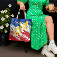 Filipino Sun and Stars Tote Bag Grunge Vibes LT7 - Polynesian Pride