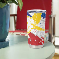 Personalized Filipino Sun and Stars Tumbler Cup Grunge Vibes LT7 - Polynesian Pride