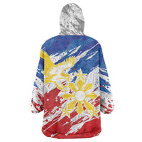 Personalized Filipino Sun and Stars Wearable Blanket Hoodie Grunge Vibes LT7 - Polynesian Pride