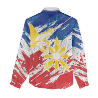 Personalized Filipino Sun and Stars Women Casual Shirt Grunge Vibes LT7 - Polynesian Pride