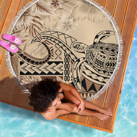 Vaiaso o le Gagana Samoa Beach Blanket Siapo Motif Beige