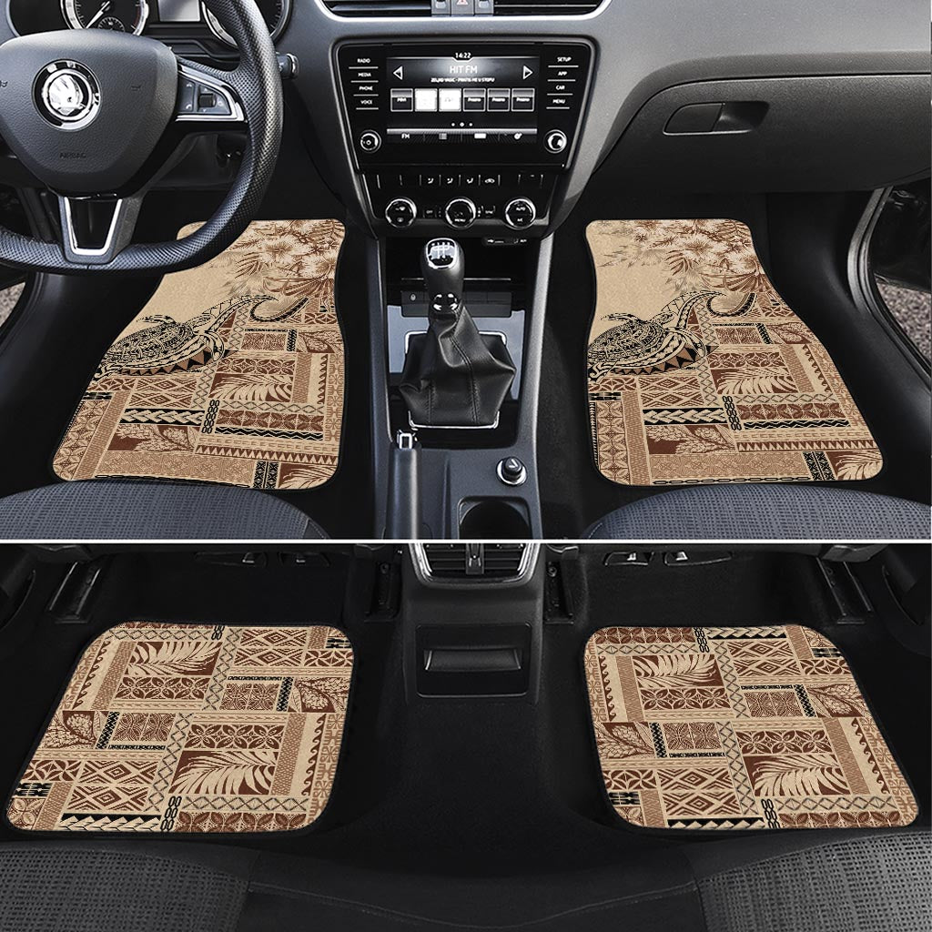 Vaiaso o le Gagana Samoa Car Mats Siapo Motif Beige