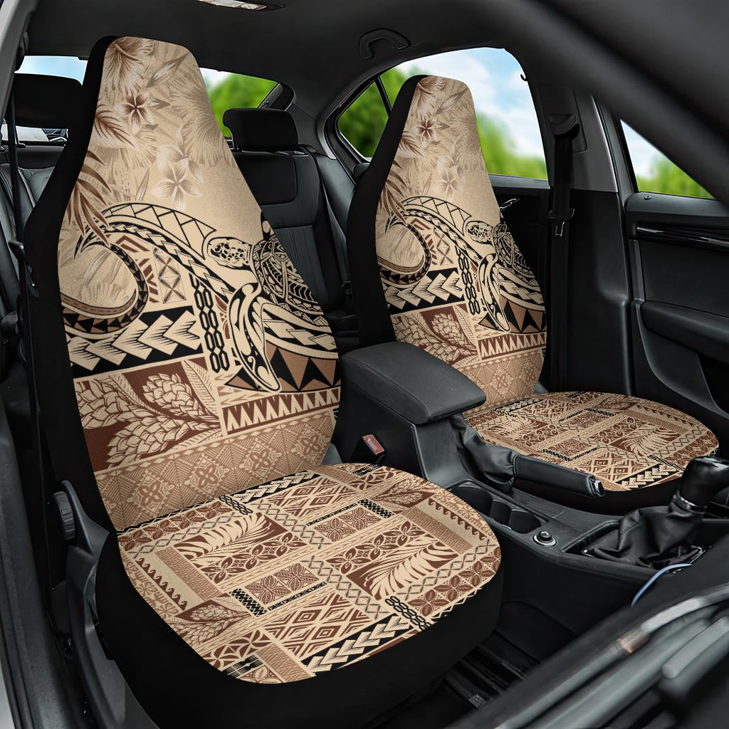 Vaiaso o le Gagana Samoa Car Seat Cover Siapo Motif Beige