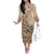 Vaiaso o le Gagana Samoa Family Matching Off The Shoulder Long Sleeve Dress and Hawaiian Shirt Siapo Motif Beige