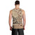 Vaiaso o le Gagana Samoa Men Tank Top Siapo Motif Beige