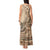 Vaiaso o le Gagana Samoa Tank Maxi Dress Siapo Motif Beige