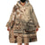 Vaiaso o le Gagana Samoa Wearable Blanket Hoodie Siapo Motif Beige