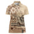 Vaiaso o le Gagana Samoa Women Polo Shirt Siapo Motif Beige