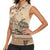 Vaiaso o le Gagana Samoa Women Sleeveless Polo Shirt Siapo Motif Beige