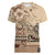 Vaiaso o le Gagana Samoa Women V-Neck T-Shirt Siapo Motif Beige