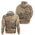 Vaiaso o le Gagana Samoa Zip Hoodie Siapo Motif Beige