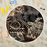Vaiaso o le Gagana Samoa Beach Blanket Siapo Motif Black