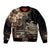 Vaiaso o le Gagana Samoa Bomber Jacket Siapo Motif Black