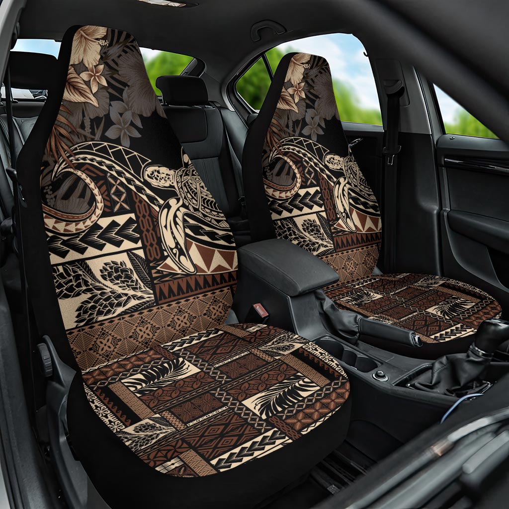 Vaiaso o le Gagana Samoa Car Seat Cover Siapo Motif Black