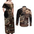 Vaiaso o le Gagana Samoa Couples Matching Off Shoulder Maxi Dress and Long Sleeve Button Shirt Siapo Motif Black