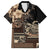 Vaiaso o le Gagana Samoa Family Matching Off The Shoulder Long Sleeve Dress and Hawaiian Shirt Siapo Motif Black