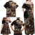 Vaiaso o le Gagana Samoa Family Matching Off Shoulder Maxi Dress and Hawaiian Shirt Siapo Motif Black