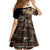 Vaiaso o le Gagana Samoa Family Matching Off Shoulder Short Dress and Hawaiian Shirt Siapo Motif Black