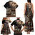 Vaiaso o le Gagana Samoa Family Matching Tank Maxi Dress and Hawaiian Shirt Siapo Motif Black