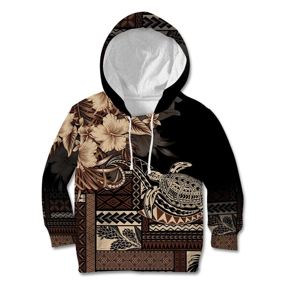 Vaiaso o le Gagana Samoa Kid Hoodie Siapo Motif Black