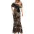 Vaiaso o le Gagana Samoa Mermaid Dress Siapo Motif Black