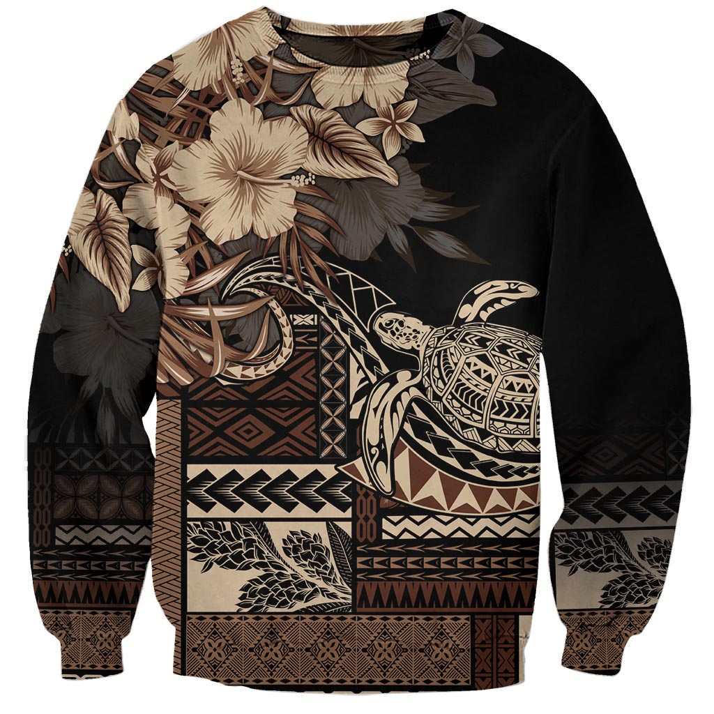 Vaiaso o le Gagana Samoa Sweatshirt Siapo Motif Black