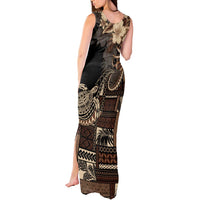 Vaiaso o le Gagana Samoa Tank Maxi Dress Siapo Motif Black