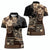 Vaiaso o le Gagana Samoa Women Polo Shirt Siapo Motif Black