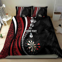 Personalized New Zealand Darts Bedding Set Kowhaiwhai Whero Koiri - Manaia