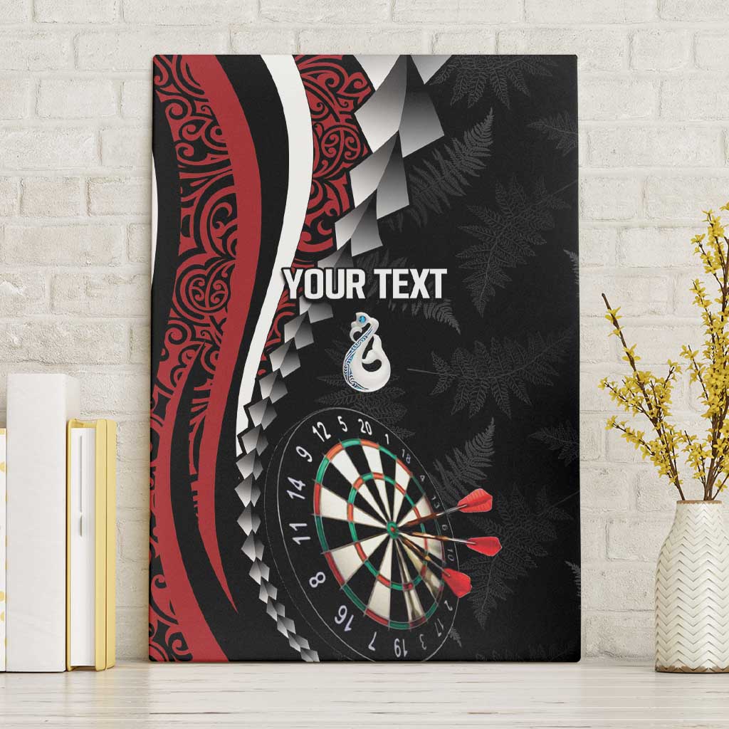 Personalized New Zealand Darts Canvas Wall Art Kowhaiwhai Whero Koiri - Manaia