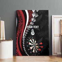 Personalized New Zealand Darts Canvas Wall Art Kowhaiwhai Whero Koiri - Manaia