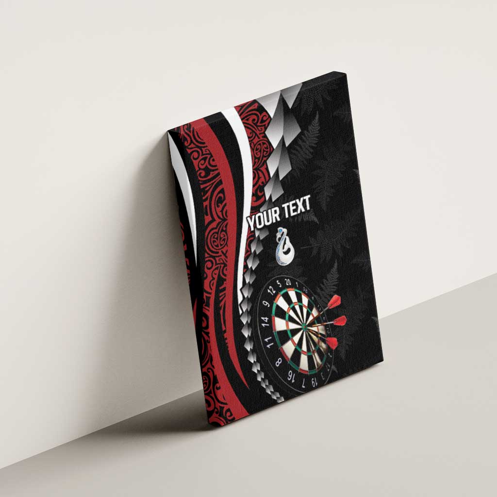 Personalized New Zealand Darts Canvas Wall Art Kowhaiwhai Whero Koiri - Manaia