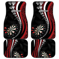 Personalized New Zealand Darts Car Mats Kowhaiwhai Whero Koiri - Manaia