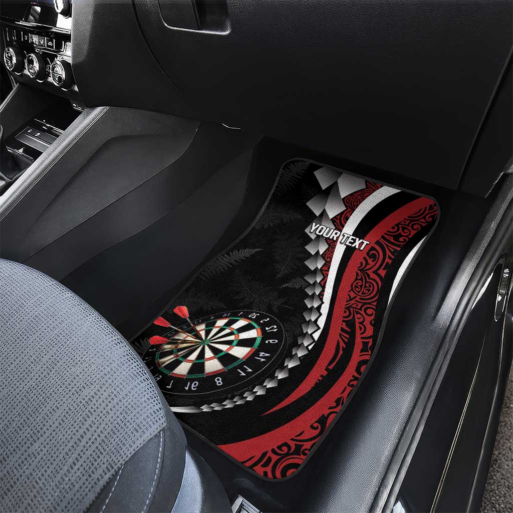 Personalized New Zealand Darts Car Mats Kowhaiwhai Whero Koiri - Manaia