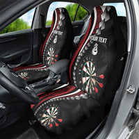 Personalized New Zealand Darts Car Seat Cover Kowhaiwhai Whero Koiri - Manaia