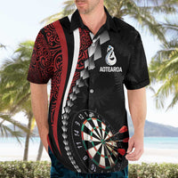 Personalized New Zealand Darts Hawaiian Shirt Kowhaiwhai Whero Koiri - Manaia