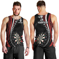 Personalized New Zealand Darts Men Tank Top Kowhaiwhai Whero Koiri - Manaia