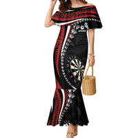 Personalized New Zealand Darts Mermaid Dress Kowhaiwhai Whero Koiri - Manaia