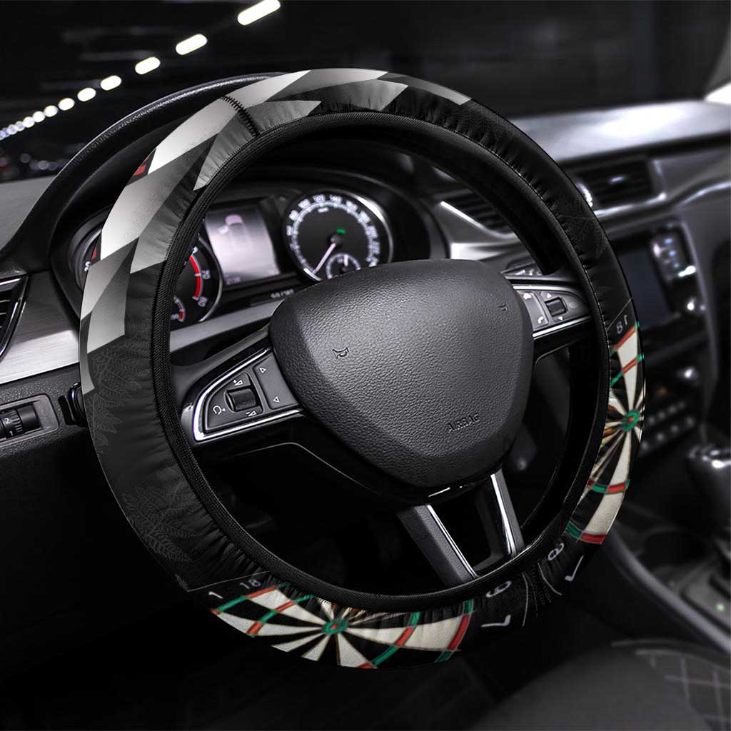 New Zealand Darts Steering Wheel Cover Kowhaiwhai Whero Koiri - Manaia