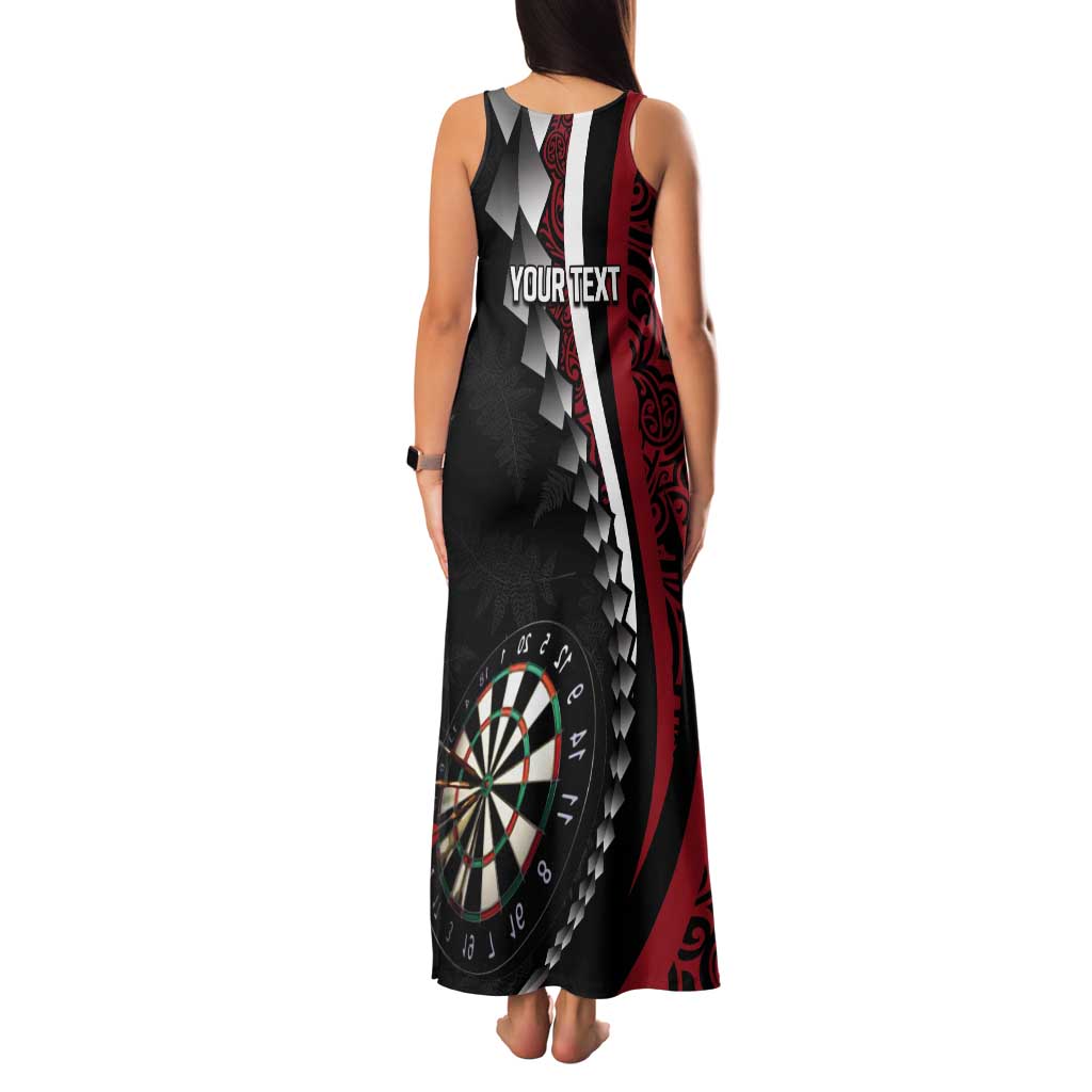Personalized New Zealand Darts Tank Maxi Dress Kowhaiwhai Whero Koiri - Manaia
