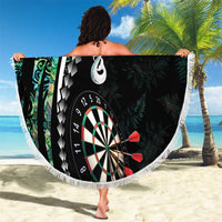 Personalized New Zealand Darts Beach Blanket Paua Shell Koiri - Manaia LT7 - Polynesian Pride