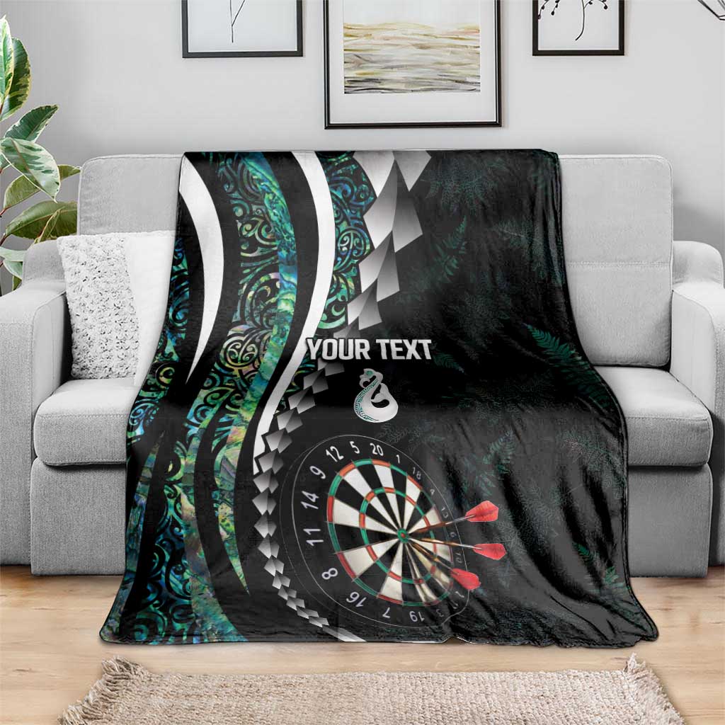 Personalized New Zealand Darts Blanket Paua Shell Koiri - Manaia