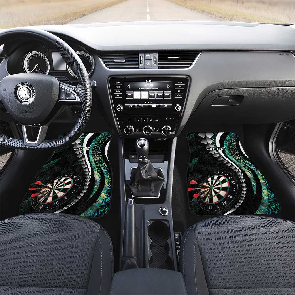 Personalized New Zealand Darts Car Mats Paua Shell Koiri - Manaia