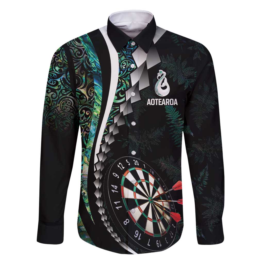 Personalized New Zealand Darts Family Matching Off Shoulder Short Dress and Hawaiian Shirt Paua Shell Koiri - Manaia