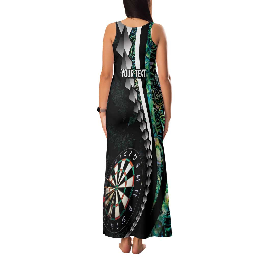 Personalized New Zealand Darts Family Matching Tank Maxi Dress and Hawaiian Shirt Paua Shell Koiri - Manaia