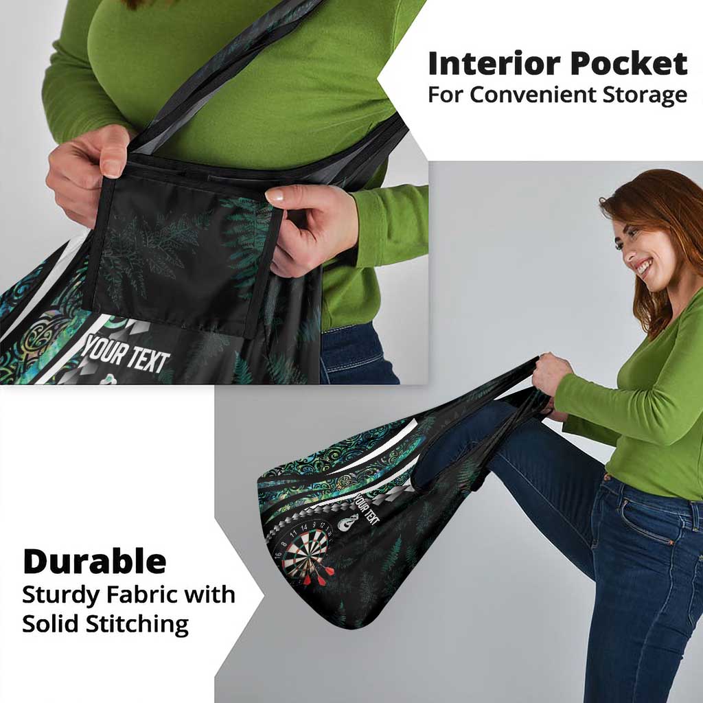 Personalized New Zealand Darts Grocery Bag Paua Shell Koiri - Manaia