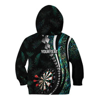 Personalized New Zealand Darts Kid Hoodie Paua Shell Koiri - Manaia