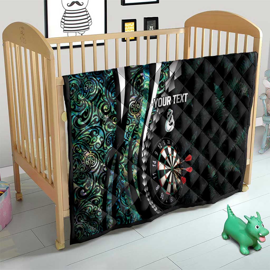 Personalized New Zealand Darts Quilt Paua Shell Koiri - Manaia