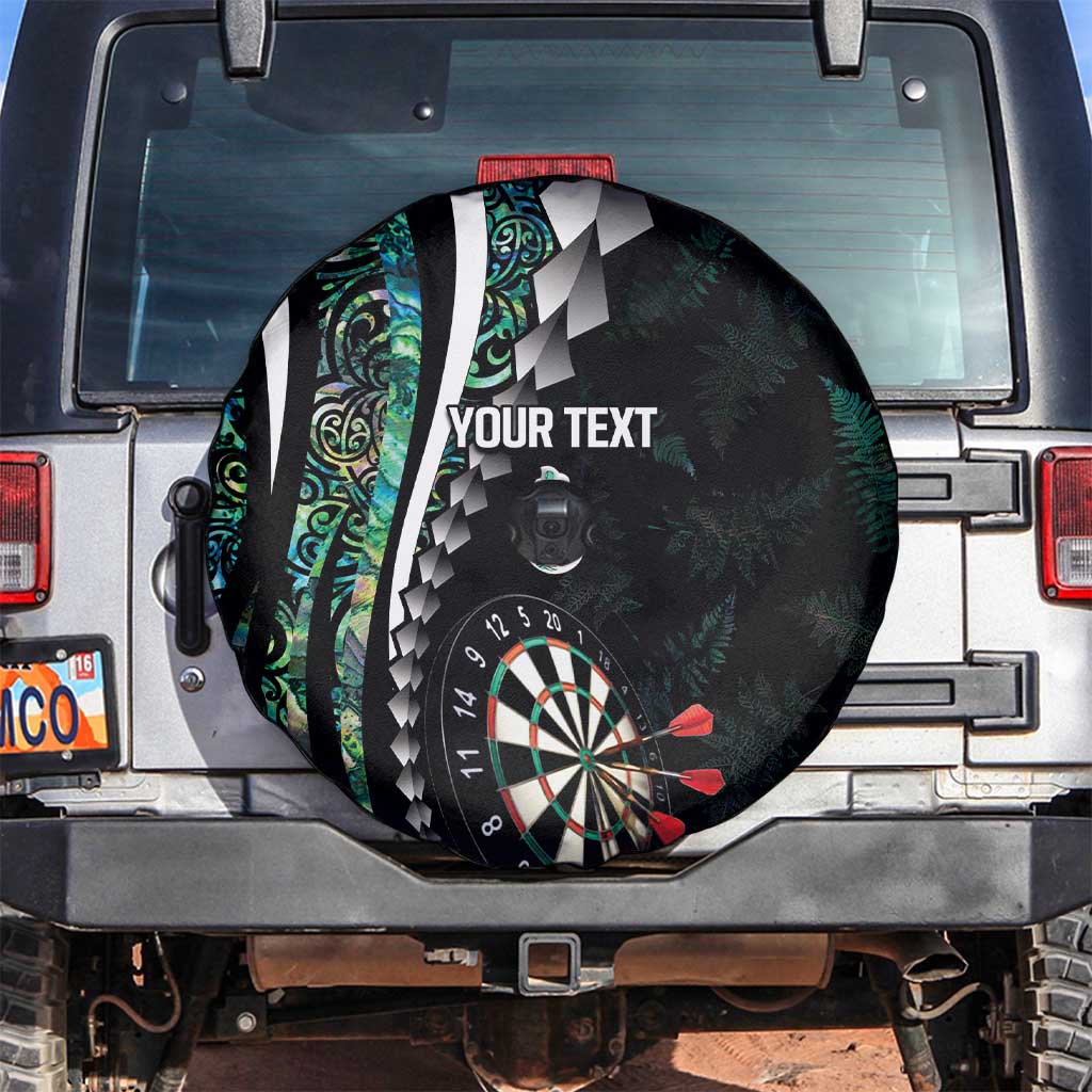 Personalized New Zealand Darts Spare Tire Cover Paua Shell Koiri - Manaia